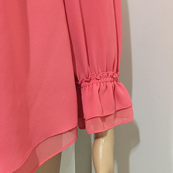 White House Black Market Smocked Ruffle Top - Picture 7 of 16